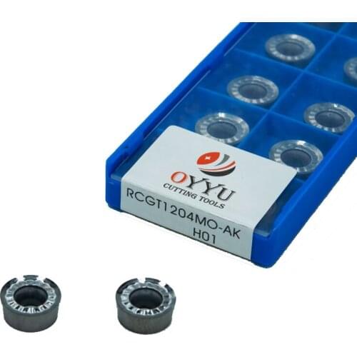 Original 10pcs Lathe Tools RCGT RCGT1003MO RCGT10T3MO RCGT1204MO AK H01 Aluminum Carbide Inserts for Tunring Tool Holder