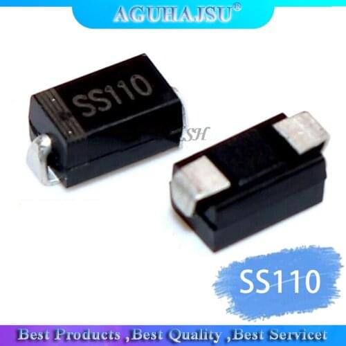 100PCS SS110 SR1100 SMD Schottky Barrier Rectifier SMA Diode 1A 100V