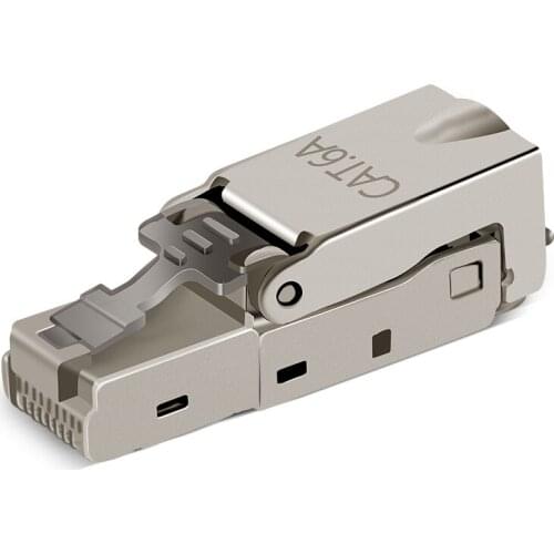 2Pcs Cat6A Shielding Crystal Head Rj45 Connector Metal Module Toolless Connector Plug Computer Cable Adapter