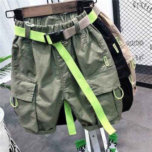 2021 Summer Boys Cool Knee Length Casual Pant Baby Kids Children Trousers