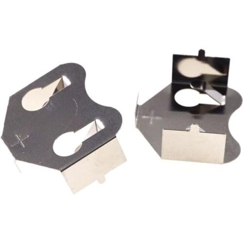 250 PCS Lithium Primary Coin Cell Battery Holder CR2477 2477 Socket Diameter 24.5 MM Through Holes PCB DIP Spring Steel Nickel