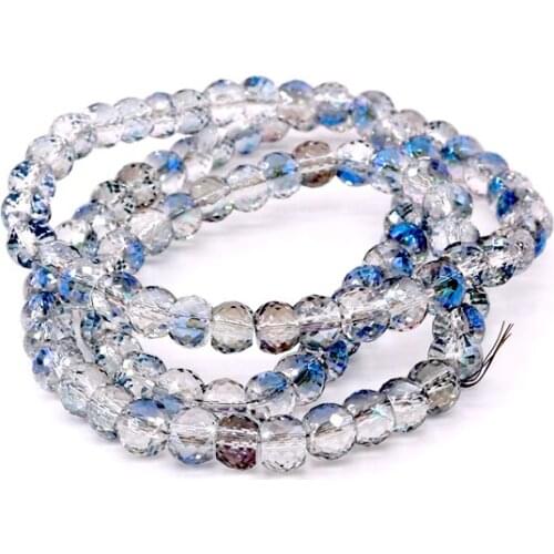 490pcs/lot Wholesale Mini Flower Round Crystal Beads 6x4cm Variety Color Glass Beads Fashion Small Jewelry Bracelet Making DIY