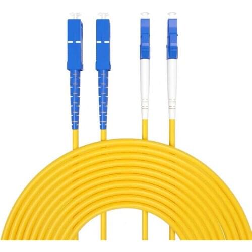 5PCS/lot SC/UPC-LC/UPC Fiber Optic Patch Cord Single Mode Optical Cable SM Single Mode Fiber Optic Jumper Patch Cord FTTH