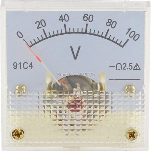 91C4 91C4 Class 2.5 Accuracy DC 0-100V Voltage Volt Panel Meter 45*45mm