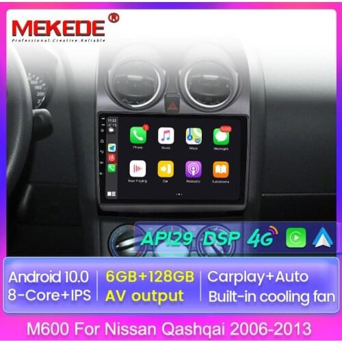 Android 10 8 Core DSP IPS Car Multimedia for Nissan Qashqai 1 J10 2006-2013 Car GPS Navigator Radio Wifi 4G USB DVR Carplay AUTO