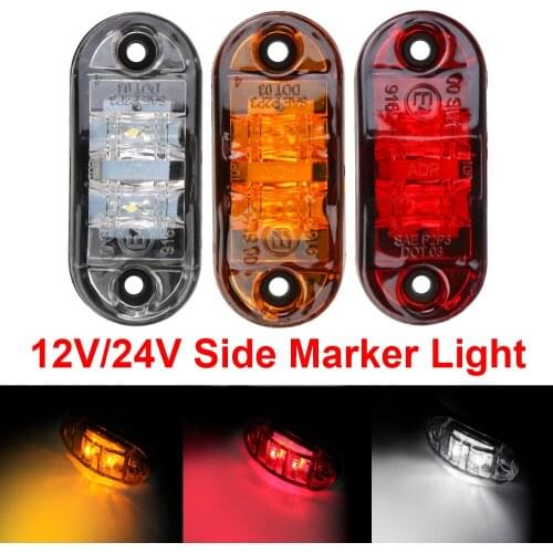 12V- 24V Car Accessories Warning Lights LED Side Marker Lamp For Trailer Truck Caravan Side Clearance Marker Lamp 1 Pair