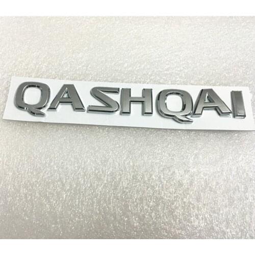 Car Styling Chrome Qashqai Emblem Badge Letters Rear Tail Sticker For Nissan Qashqai j10 j112007-19 Auto Styling