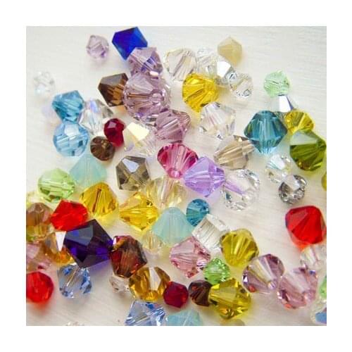 Free Shipping, 144pcs~720pcs/Lot mixed colors Chinese Top Quality Glass/Crystal Bicone Beads.3mm,4mm, 5mm, 6mm, 8mm
