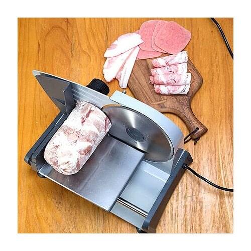 Household electric cut frozen mutton roll thin skiving machine for vegetable fruit toast kitchen multifunctional meat slicer