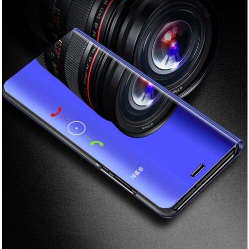 Pocophone f1 case for xiaomi mi a3 a2 8 lite light 9 se 9t play max3 mirror flip case redmi note 8 7 6 pro 7a 6a 4a s2 go cover