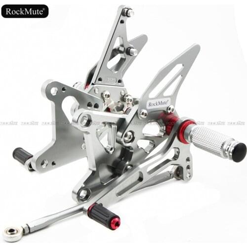 CNC Aluminum Motorcycle Adjustable Rearset Rear Set Foot Pegs Pedal Footrest For KAWASAKI ZX-636 2005-2006