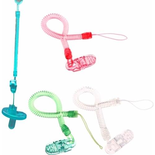 OOTDTY Baby Kids Boy Girl Chain Clip Holders Dummy Pacifier Soother Nipple Leash Strap