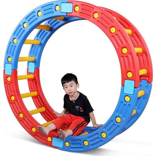 Childrens sports training equipment 2/1 round game props early education physical balance round rock circle single-plank bridge