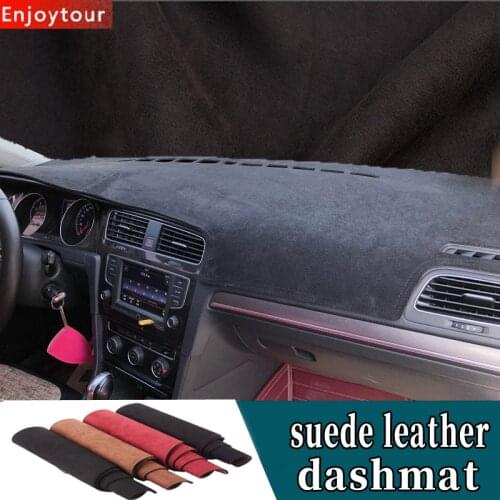 For Volkswagen VW golf mk7 7.5 GTI R 2013 2014 2015 2019 Suede Leather Dashmat Dashboard Cover Pad Dash Mat Carpet Car-styling