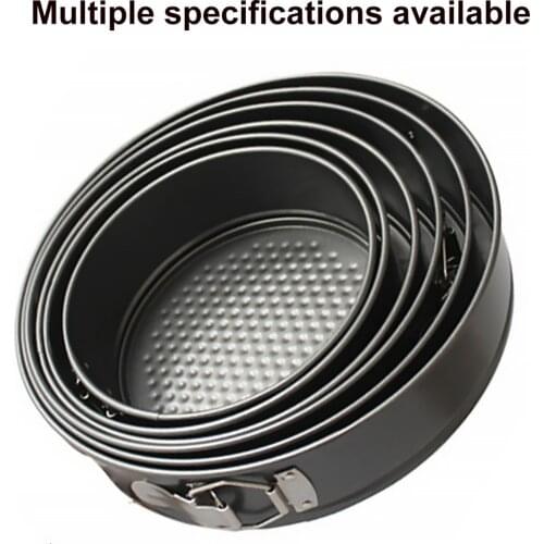 Baking Cake Pan Round Bread Mold with Removable Bottom Buckle Quick-Release Non-Stick Coating Bake Tools Set