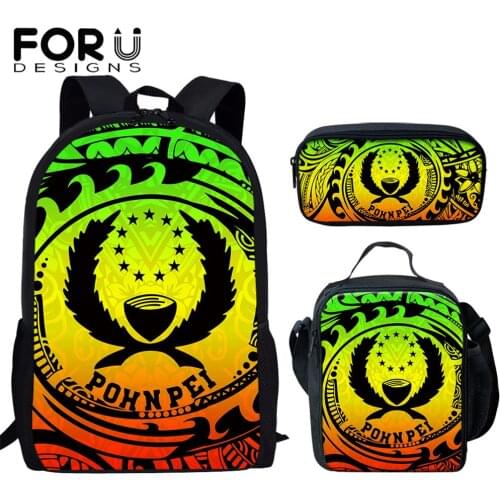 FORUDESIGNS Pohnpei Polynesian Samoa Design Students Schoolbags Girl Boy Bookbag Backpack Adult Daypack for Office Traval Bags