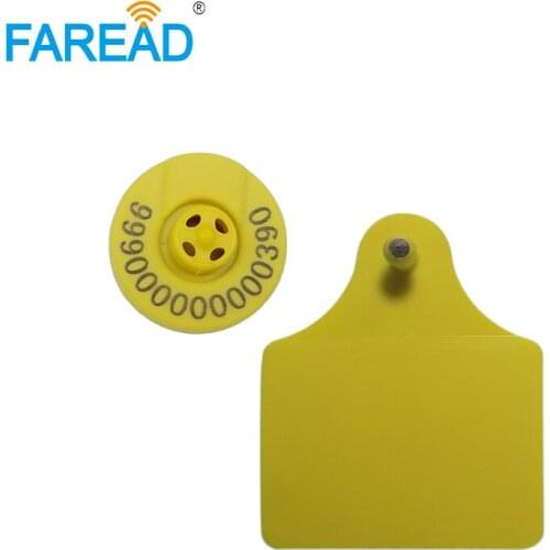 X20pcs best selling ISO11784 ISO11785 sheep Cattle Pig ear Mark RFID Animal ear tag with ICAR Certification