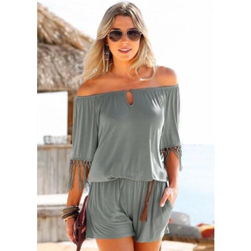 Summer Women Sleeveless Overalls Elegant Jumpsuits Romper Casual Vintage Ladies Short Pants Cotton and linen Wide Leg Pants