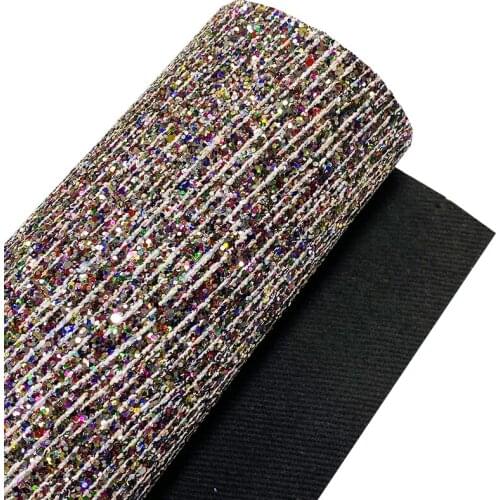 Special Design Chunky Glitter Faux Leather Fabric Sheet/Roll Twill Backing for Shoes/Bag/Wallpaper/DIY Accessories