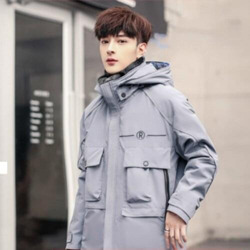 Real Fur Coat Men Rabbit Fur Coat Mens Clothing Goose Down Jacket Korean Warm Winter Jacket Real Fur Parka Casaco P03 YY1085