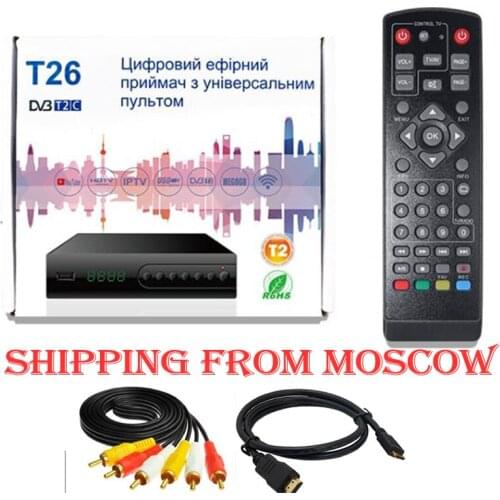 T26 t2 DVB-T2 terrestrial Receiver supports wifi adapter youtube support DVB t2 dvb c cable Digital TV Tuner Receptor H.264