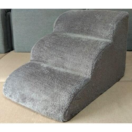 Dog Stairs Pet 3 Steps sponge Stairs Small Dog Cat Dog House Sofa Ramp Ladder Anti-slip Removable Dogs Bed Stairs Pet Supplies
