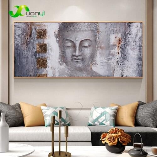 Modern Buddhism Posters And Prints Canvas Painting Abstract Painting Buddha Wall Art Picture For Living Room Home Decor Unframe