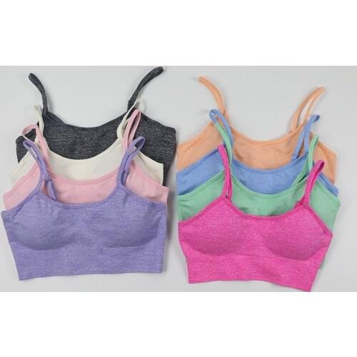 Sports Bra Breathable Women Push-Up Sexy Seamless Yoga Padded Crop Top Active Workout Fitness Athletic Gym Running Underwear Bra