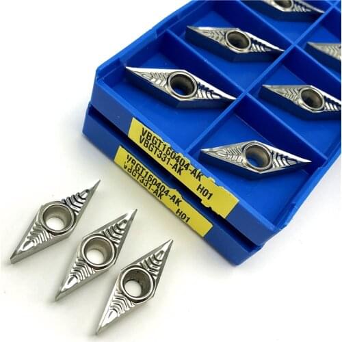 VBGT160404 AK H01 VBGT 160404 Original aluminum insert External turning tool Aluminum lathe tool carbide insert CNC Cutting tool