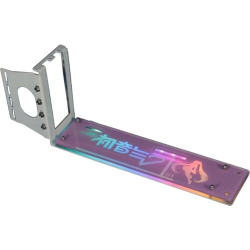 C1FB Vertical GPU Bracket PCI-E Holder with LED 5V 3pin RGB aura for Vertically kickstand/base Stent Stand for GPU