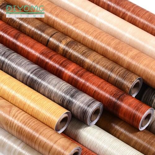 Wood Grain Wallpaper for Furniture Vinyl Self Adhesive Wall Stickers Doors Cabinet Desktop Decor Film Waterproof Contact Paper