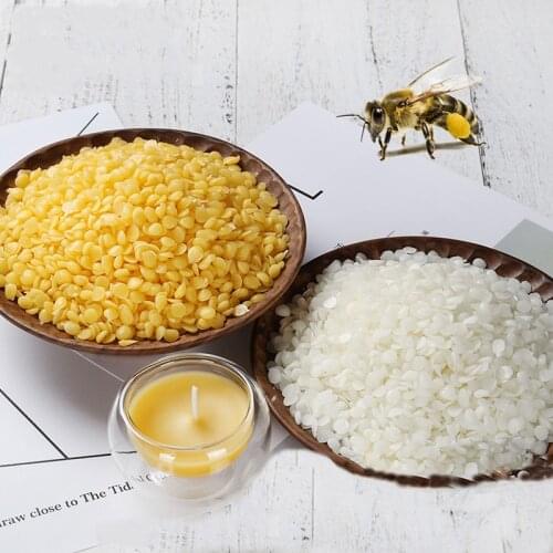 1Kg 500g Pure Natural Beeswax Wax Candles Making Supplies 100% No Added Soy Wax Lipstick DIY Material Yellow and White Beeswax