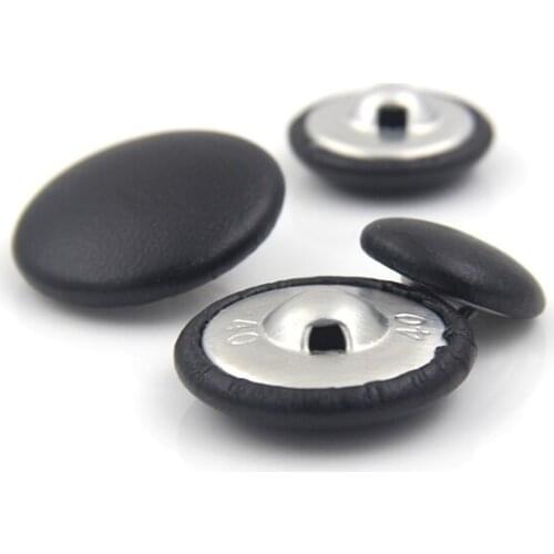 Button leather buckle coat button buckle leather cloth buckle aluminum button sweater coat buckle female