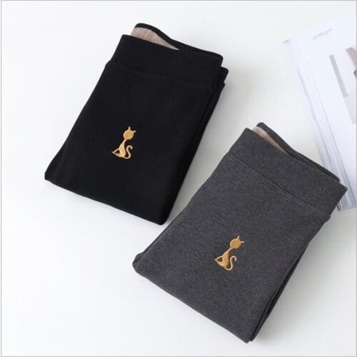 Women Cotton Legging winter Legging Spring embroidery High Waist Thick Large Size Solid Legging Calzas Mujer Leggins Z268