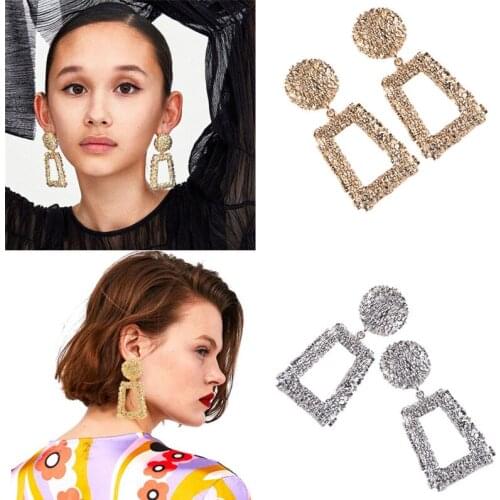 Big Punk Dangle Drop Earrings for Women Heavy Pendant Wedding Christmas Jewelry Alloy Statement Boucle D'oreille Femme 2018