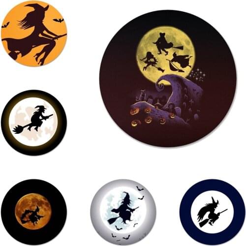 Witchcraft Witch Moon Icons Pins Badge Decoration Brooches Metal Badges For Clothes Backpack Decoration 58mm