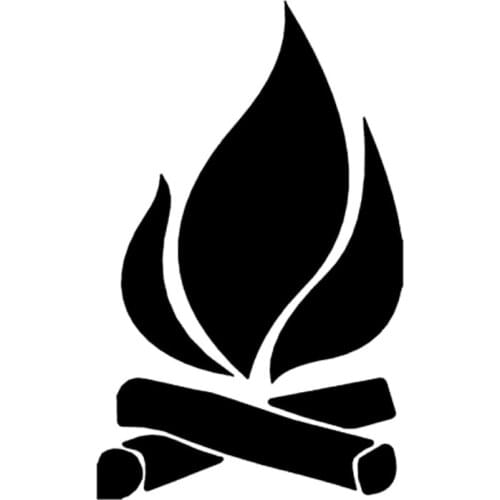10.2cm*16.5cm Camp Fire Creative Car-Styling Car Sticker Vinyl