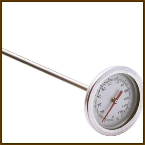 20 Inch 50cm Lengt Compost Soil Thermometer Premium Food Grade Stainless Steel Metal Measuring Probe Detector