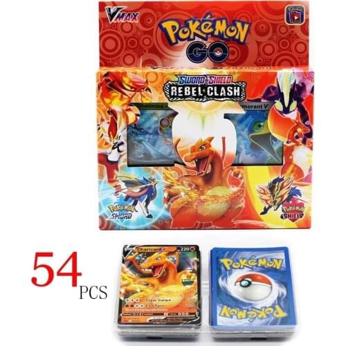 2021 Anime 54 Stks/set Pokemon Kaarten Ijzeren Metalen Doos Takara Tomy Speelgoed Battle Game Snorlax Gengar Eevee Cartoon Kids