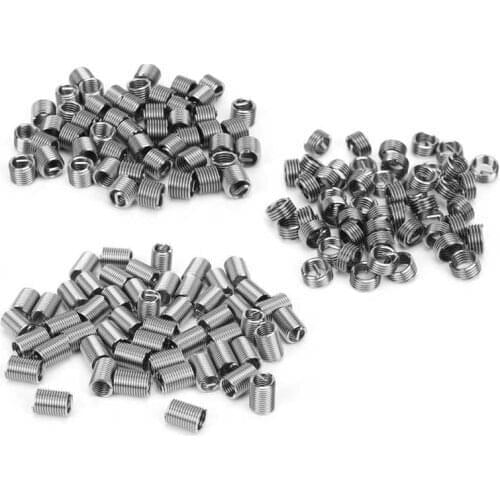 50Pcs Thread Repair Inserts Steel Wire Protection Sleeve Hardware Accessories M8 x 1.25 Thread Repairing Nut