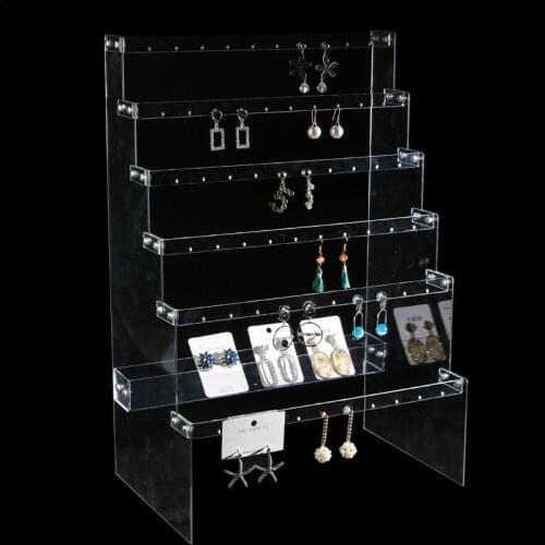 Acrylic Earrings Ear Studs Necklace Jewelry Display Rack Stand Organizer Jewelry Earring Holder