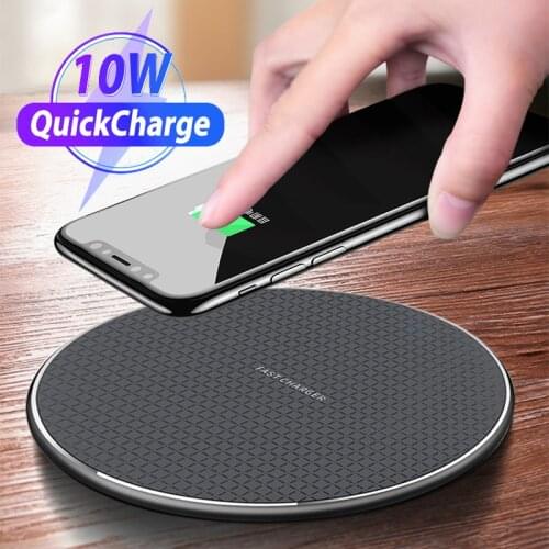 10W Qi Fast Wireless Charger Mobile Phone Wireless Induction Charging Pad For iPhone SE 2020 11 Pro X Samsung S20 Huawei P30 Pro