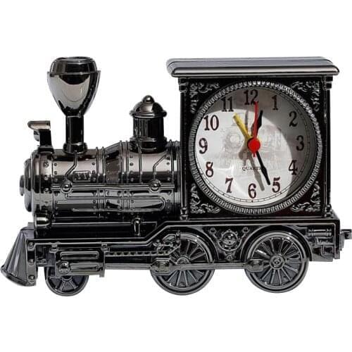 Creative home wake up alarm, student gifts, school gifts, antique locomotive alarm clock