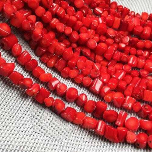 Natural Stone Beads Drum Shape Red Coral Loose Spacer Beads for Jewelry Making DIY Bracelet Earrings Accessories