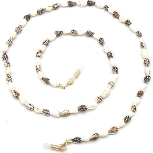Fashion Reading Glasses Chain Conch Shell Eyeglass String Lanyard Sunglasses Eyewears Cord Holder Neck Strap Rope Necklace 2021