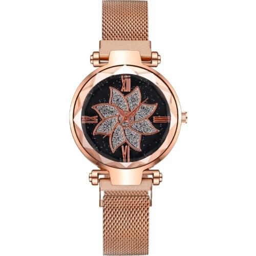 Ladies Magnetic Clasp Starry Clock Luxury Women Watches Fashion Diamond Quartz Wristwatches Relogio Feminino Zegarek Damski