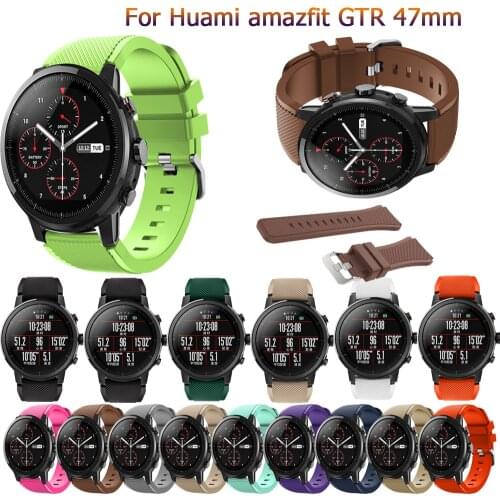 For Huami amazfit GTR 47mm Fashion band 22mm soft classic sport Silicone Watchband For Samsung Galaxy46mm Frontier/Classic strap