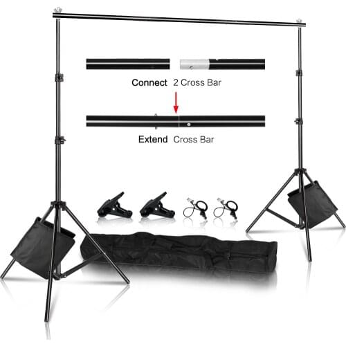 Photography Background Backdrop Stand Support Picture Canvas Frame System Kit With Carry Case For Muslin Photo Video Studio