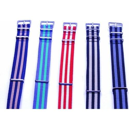 Hot sale ! 1PCS High quality 20MM NATO straps waterproof nylon watch strap 5 color available - 31613