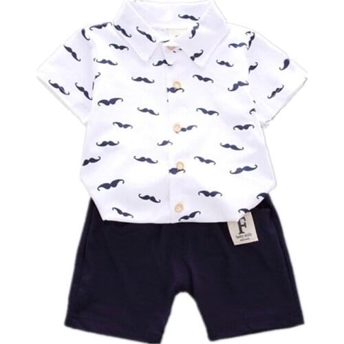 Children Clothes Set Summer Fashion Baby Boys Clothing Infant Cotton Shirt Shorts 2Pcs/set Toddler Casual Costume Kids Tracksuit